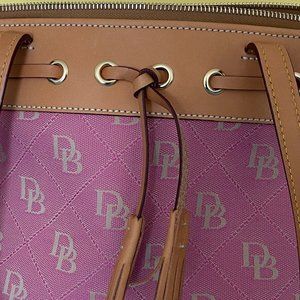 Dooney & Bourke Logo Printed Canvas Handbag in Pristine Condition